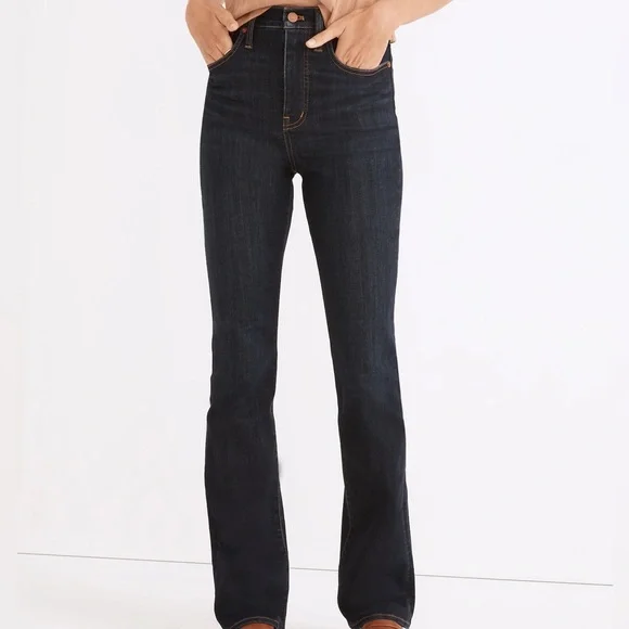 Madewell 11" High-Rise Skinny Flare Jeans in Larkspur Wash: TENCEL™ Denim
